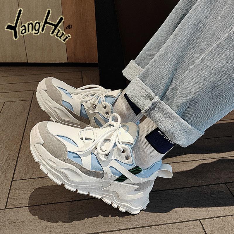 All-match Increase Thick Bottom Casual Comfortable Sports Men's Shoes 2024 New Fashion Anti-slip Running Sneakers Spring Summer