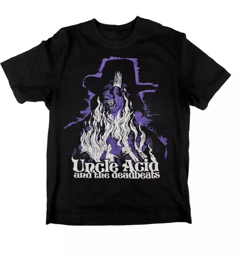 Vtg Uncle Acid And The Deadbeats Band S-5XL Cotton Black Unisex Shirt Unisex T-Shirt L