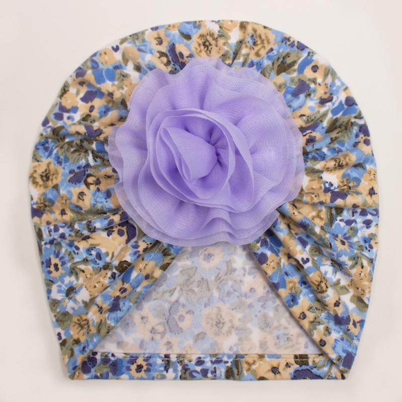 New Children's Flower Creative Printing Hat, Summer Thin Cute Soft Baby Hat, Baby Headscarf