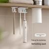 FaSoLa Wall-Mounted Punch-Free Toothbrush and Cup Holder Rack for Storage