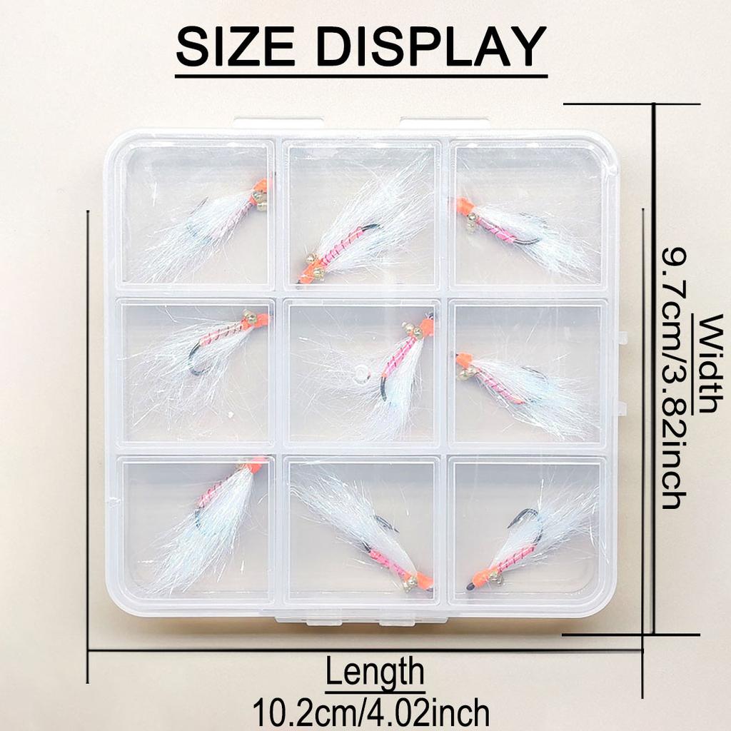 18Pcs-2 Boxs Bundle Fly Fishing Flies Wet Flies Bait Nymph Lure Flies for Flishing Trout/carp Fishing Artificial Lure Accessories (with Flies Box)
