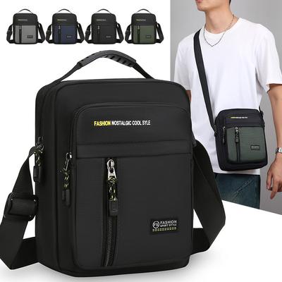 Men Crossbody Bag Single Shoulder Bags Big Capacity Storage Bag Fashion Multi-Pockets Business Crossbody Bags Messenger Bags