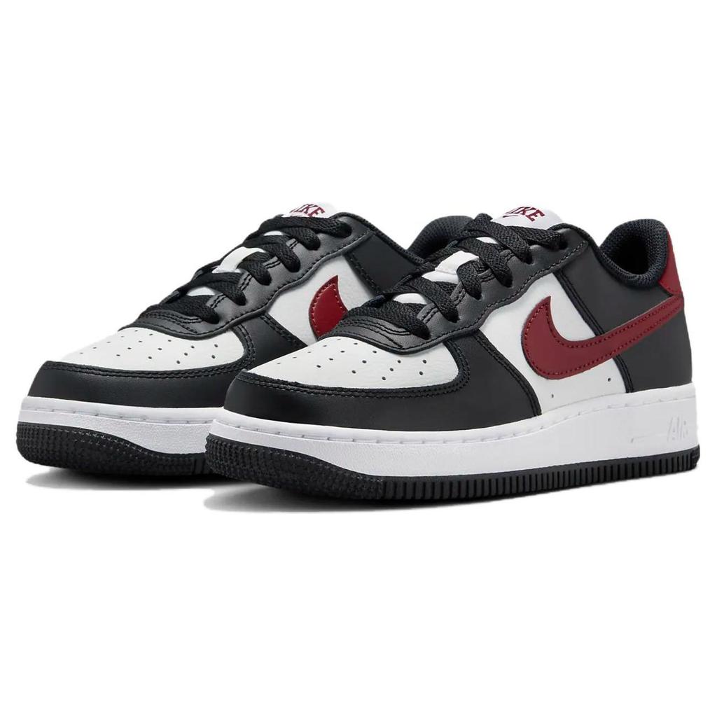 Nike Air Force 1 GS Black Dark Team Red Kids Sneakers Summit-White White FZ4351-001