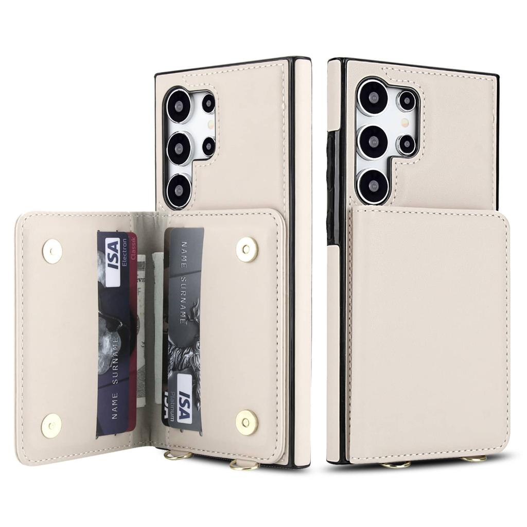 Case for Samsung Galaxy S25 Edge S24 S23 S22 S21 Ultra Note 20, Wallet Case With[6 Card Holders][RFID Blocking] Magnetic Closure