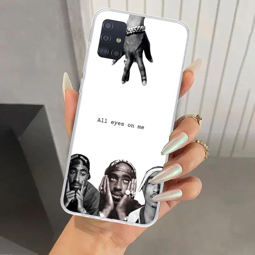 Rapper 2pac Singer Tupac Phone Case for Samsung Galaxy A52 A32 A22 A12 A02S A50S A30S A10S Note 20 Ultra 10 Plus S10 A31 A20 A71
