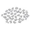 37 Pezzi Ciondolo per Scarpe Lettera Motivo Numeri PVC Adorabile Decorazione Accessorio Ciondolo per Scarpe Bianco