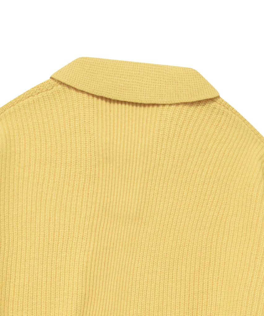 COVERNAT Lambswool Collared Knit Yellow