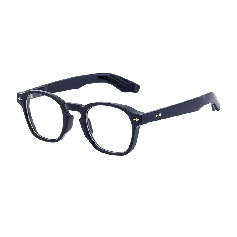 Men With Plain Round Frame Glasses Can Be Equipped With Myopia Optical Frames, And Men With Flat Glasses.
