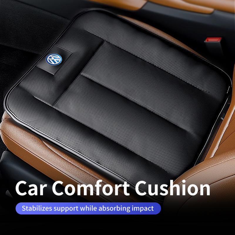 Hub Caps Leather Car Seat Cushion Comfortable Auto Driving Support Pad For Volkswagen VW Golf 4 5 6 7 Polo Jetta Sagitar Magotan