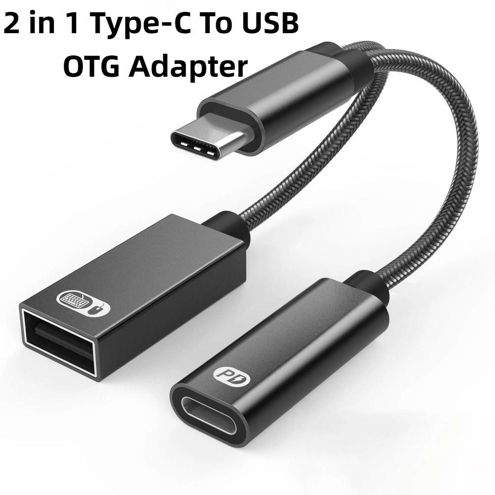 Converter 2-in-1 USB C To Audio Cable Type C 2-in-1 Multifunctional Adapter  Computer/Phone/Tablet