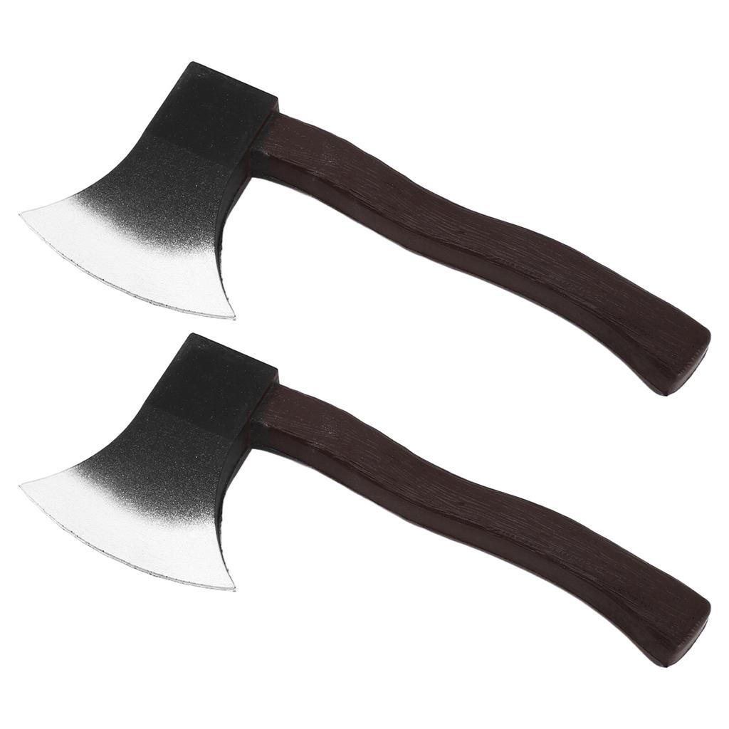 2pcs Axe Toy Realistic PU Safe Lightweight Multifunctional Axe Prop for Halloween Costume Party Games