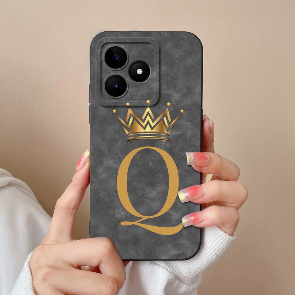 Case For Realme Note 50 60 Cute Panda Letter Soft Liquid Silicone Phone Shell For Oppo Realme Note50 Full Protection Back Cover