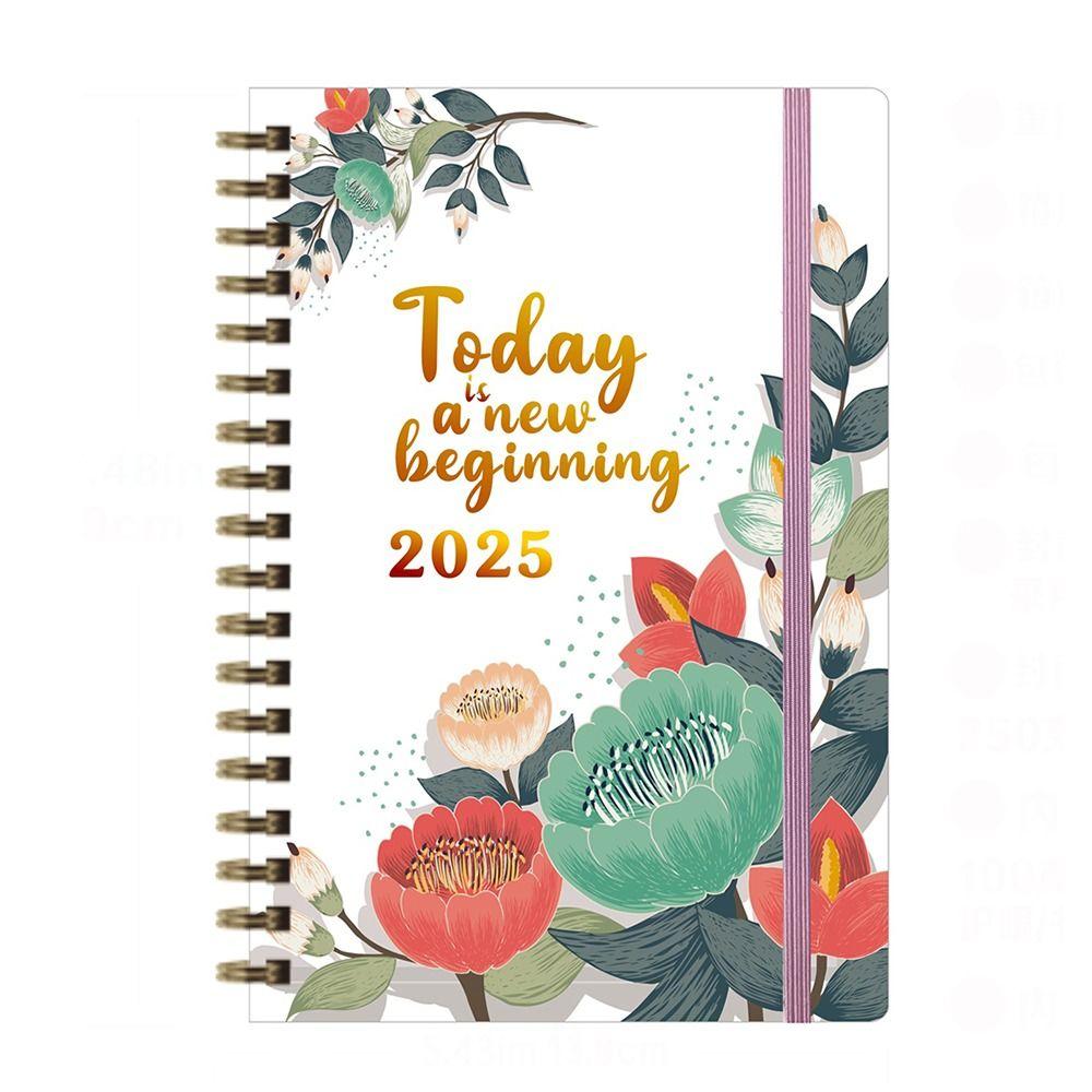 12 Months 2025 Schedule Planner Notepad To Do List Diary Writing Pads  Office Supplies