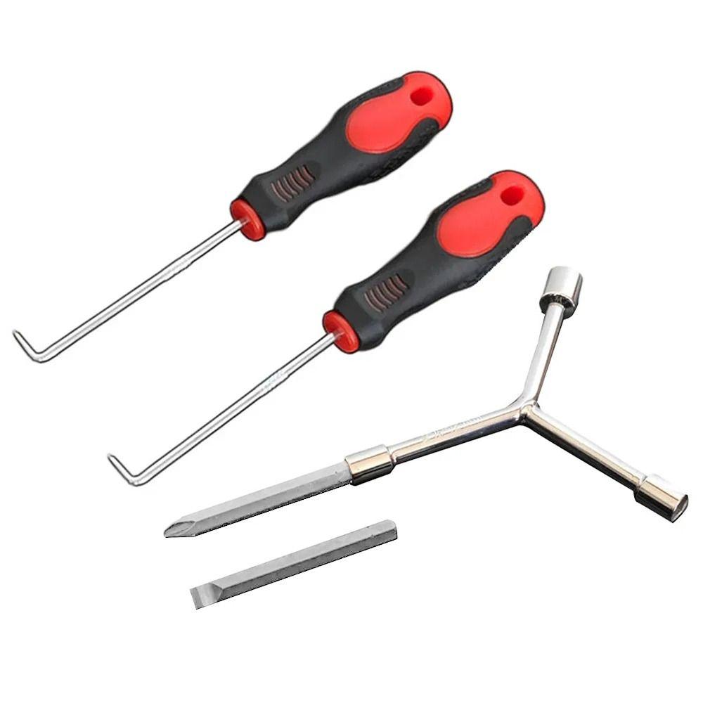 1Set Carbon Steel Impeller Removal Tool Drag Hook Handle Inner Drum Washing Machine Repair Tool Wrench Screwdriver Set