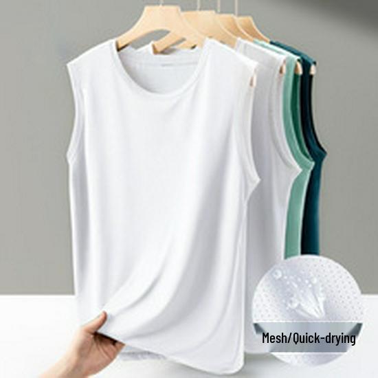 

Unisex Quick-Dry Ice Silk Mesh T-Shirt: Breathable, Cooling, Loose Fit, Short Sleeve for Fitness & Casual Wear 5XL