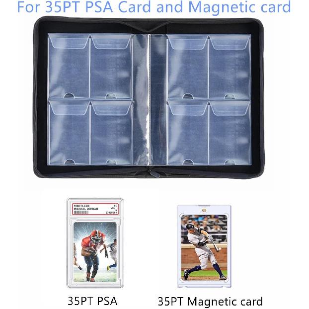 Graded Card Binder for PSA Cards,4 Pocket Slab Binder,Holds 40 PSA Slab Binder,Durable Storage for Trading Cards,Sports Cards,and Collectibles Graded