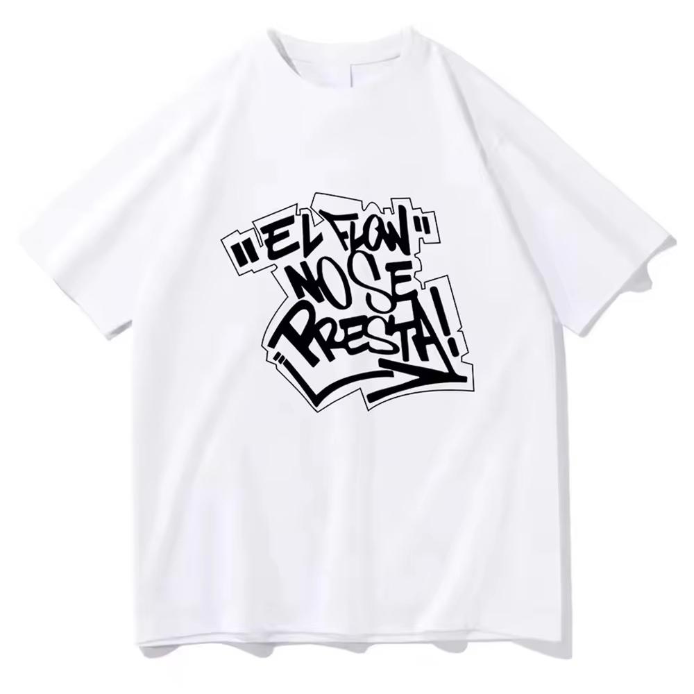 Mens Clothing Short Sleeve Round Neck Men T-Shirt New in Top Tees Tee Shirt Homme Nicki Nicole EL FLOW NO SE PRESTA Tshirt