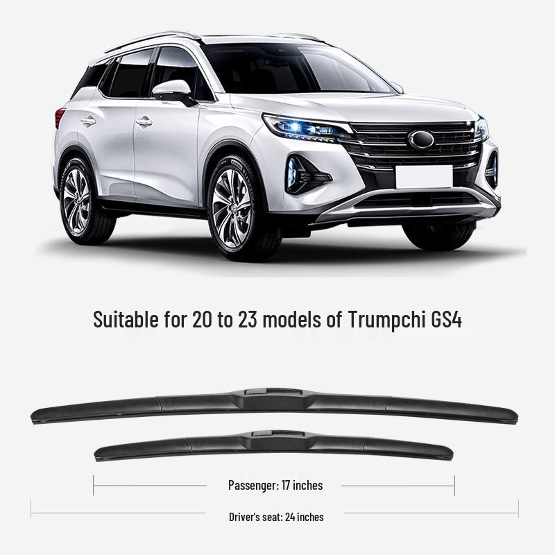 GAC Trumpchi GS4 Legend 20 Frameless Wiper Blades (Front & Rear) for 2021-2022 Models 2015-2019 Set (Front Wipers)