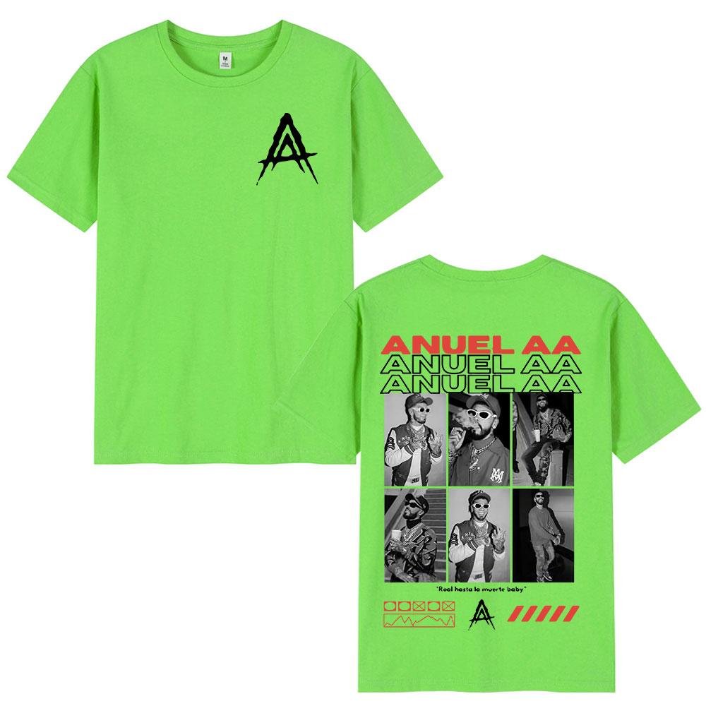 

Rapper Anuel AA Tour Graphic T Shirt Unisex Women Hip Hop Retro Short Sleeve TShirt 100 Cotton Oversized T Shirts Tops Streetwear 4XL