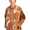 Li Ning Color Block Spliced Lapel Long Sleeve Jacket Men Jacket Brown AFDR275-2