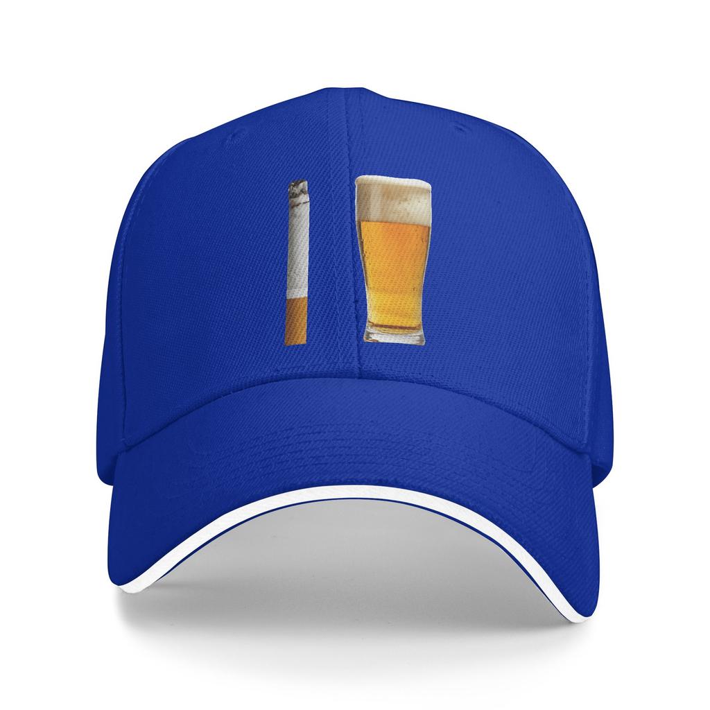 Spring Funny Beer Cigarette Baseball Cap  Outdoor Sports Casual Design Sun Trucker Hat UnisexTeens Sunscreen Snapback Cap