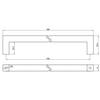 4 x Classic furniture handle 256 mm black
