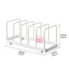 Dish Storage Rack 5 Grids Kitchen Storage Rack Tools Compact Dish Drying Rack for Dining Room Restaurant Kitchen Counter Home