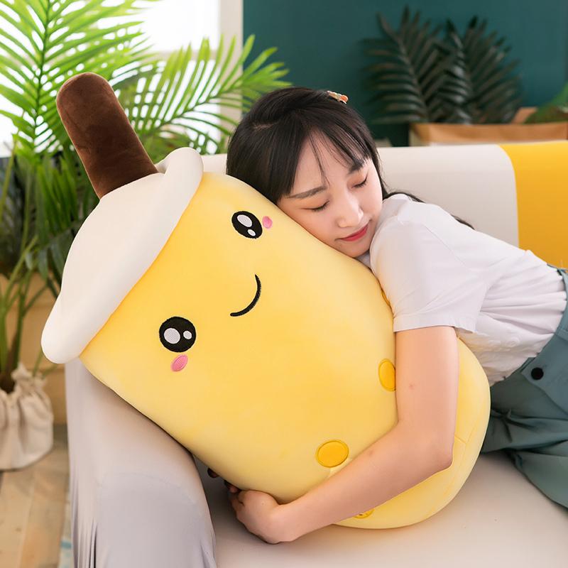22-70cm Obří plyšáci Bubble Tea Mačkací polštář Mléčný čaj Boba Peluche Zmrzlina Ovoce Džus Nápoj Láhev Rekvizita Dekorace Dárek