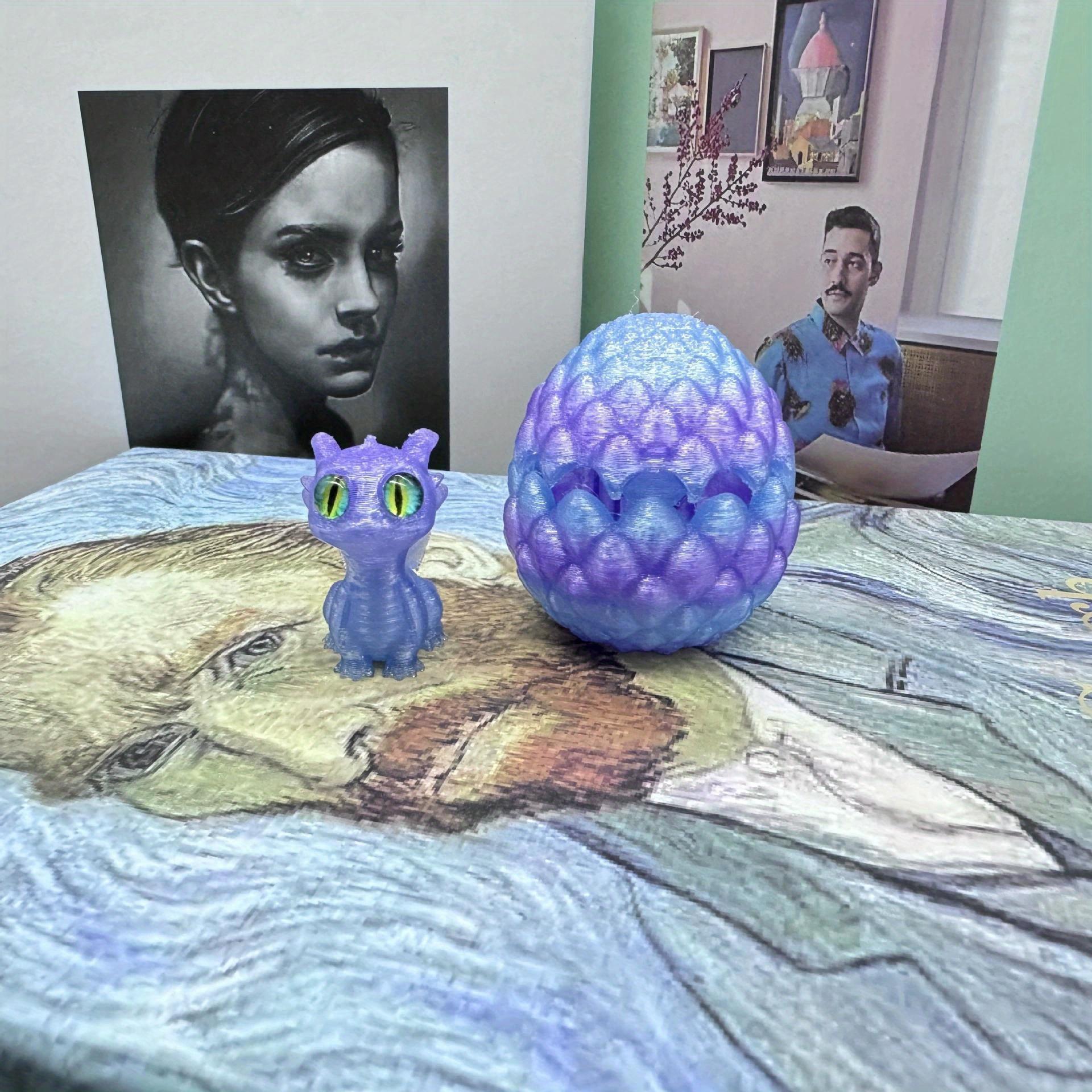 

Декоративное украшение в виде яйца дракона с маленьким драконом внутри, напечатанное на 3D-принтере, подходит для украшения мебели и рабочего стола, рождественского и праздничного украшения