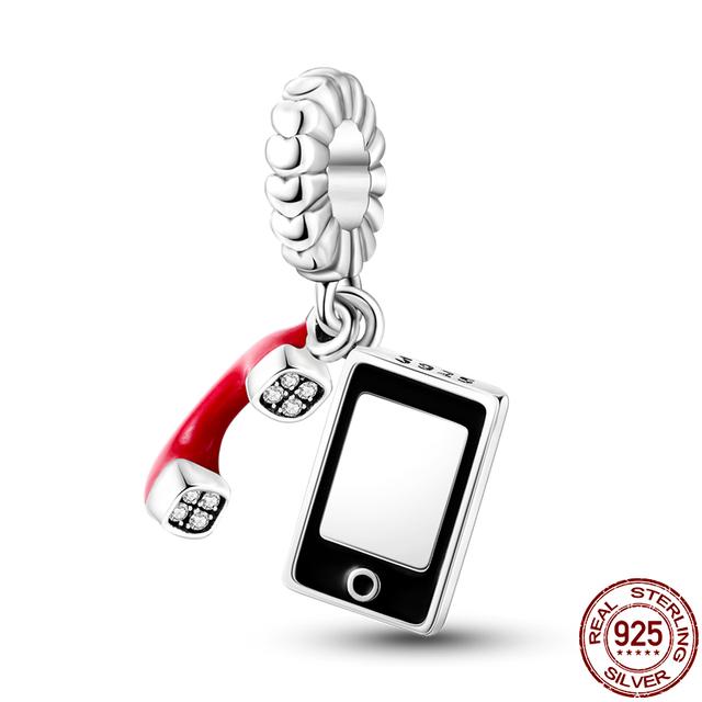 Se potrivește mărgele de brățară Nou în argint 925 Căști pentru muzică Seria inimii Brelocuri Bijuterii DIY pentru femei Cadou