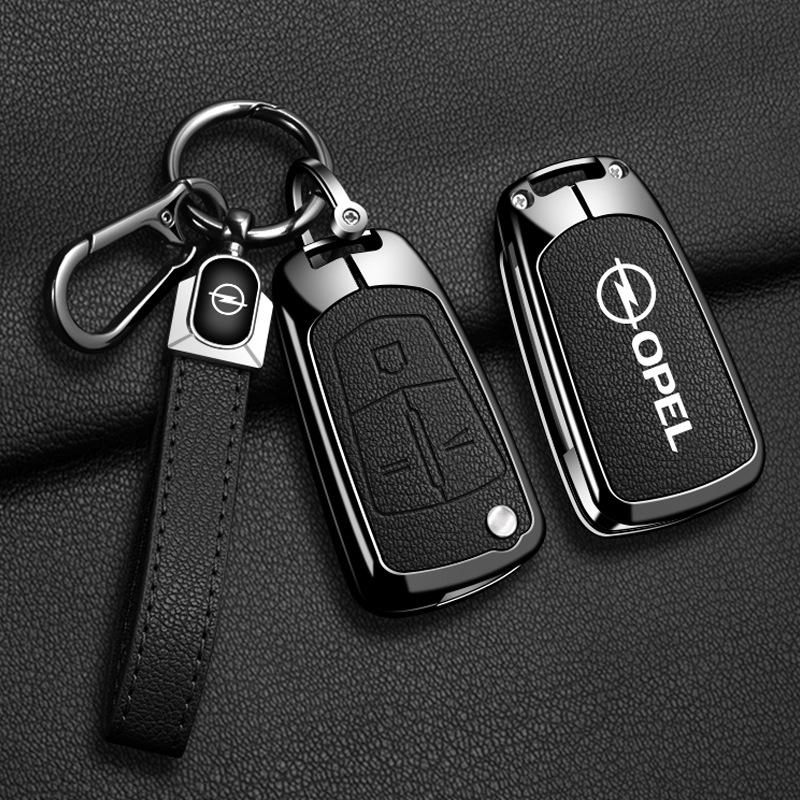 Kovové Kožené Ochranné Pouzdro na Klíčenku do Auta Pro Opel Vauxhall OPC ADAM Insignia Antara Corsa J D H Kadett GT Příslušenství