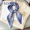 Elegant Floral Scarf for Lady Fashion Square Silk Neck Kerchief Bandana Foulard Soft Hairbands Women  New Bufanda