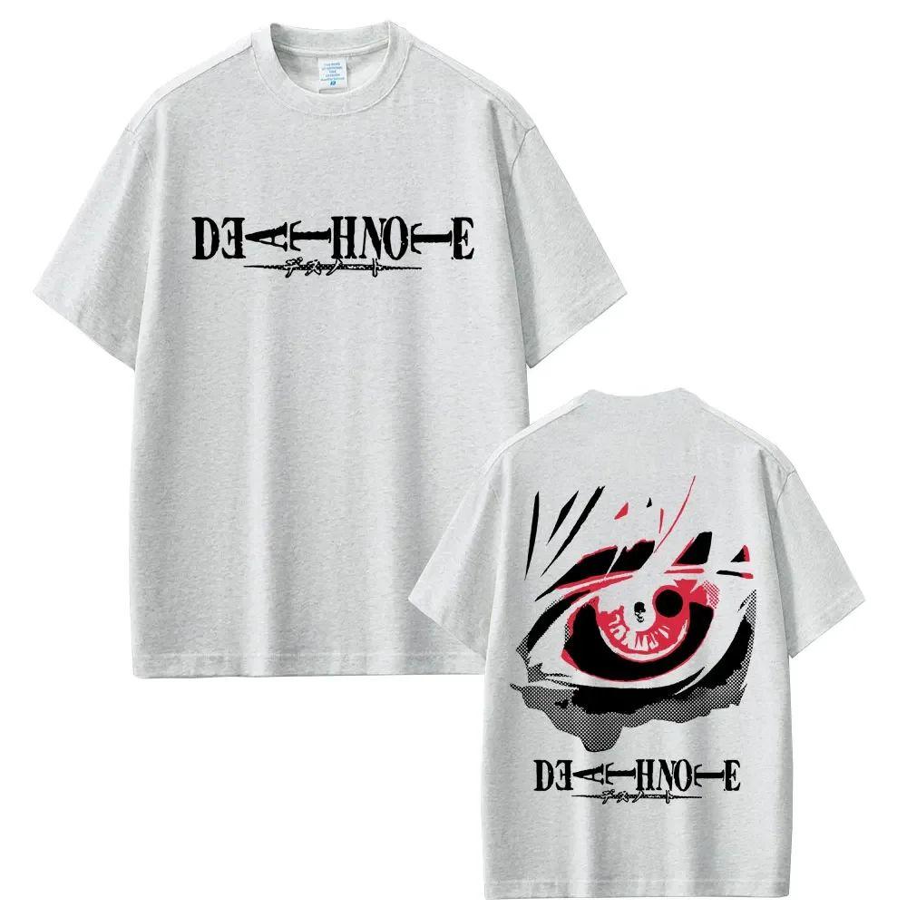 Vintage Tops Japanese Anime Death Note LLawliet T Shirts Print Cotton Tee Fashion Hip Hop Short Sleeve Streetwear Unisex