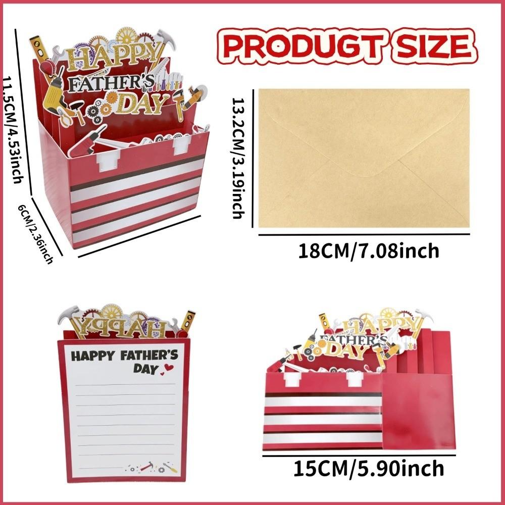 Paper Craft Toolbox Theme Card Handmade Birthday Greeting Card Universal Message Card Parents Gift