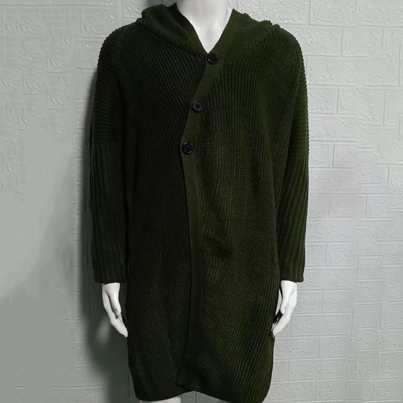 2025 Autumn/Winter Men's Hooded Knit Cardigan Jacket
