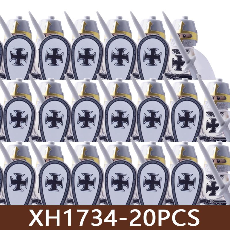 חיילים רומאים צבאיים מימי הביניים דמויות אבני בניין טירה אביר צלבנים מפקד ויקינג לוחם מצרי לבנים צעצועים מתנות
