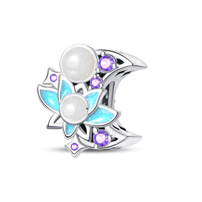 Fashion Spring Lucky Four Leaf Clover Series Copper Charms Beads Fit Original Bracelet Diy Jewelry