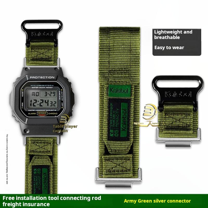 Dw-5600 Sportovní Nylonový Řemínek na Hodinky Pánský Pro Casio Gshock GM-5600 Dw5600 gw-m5610 GA2100 Plátěný Řemínek Kovový adaptér Příslušenství