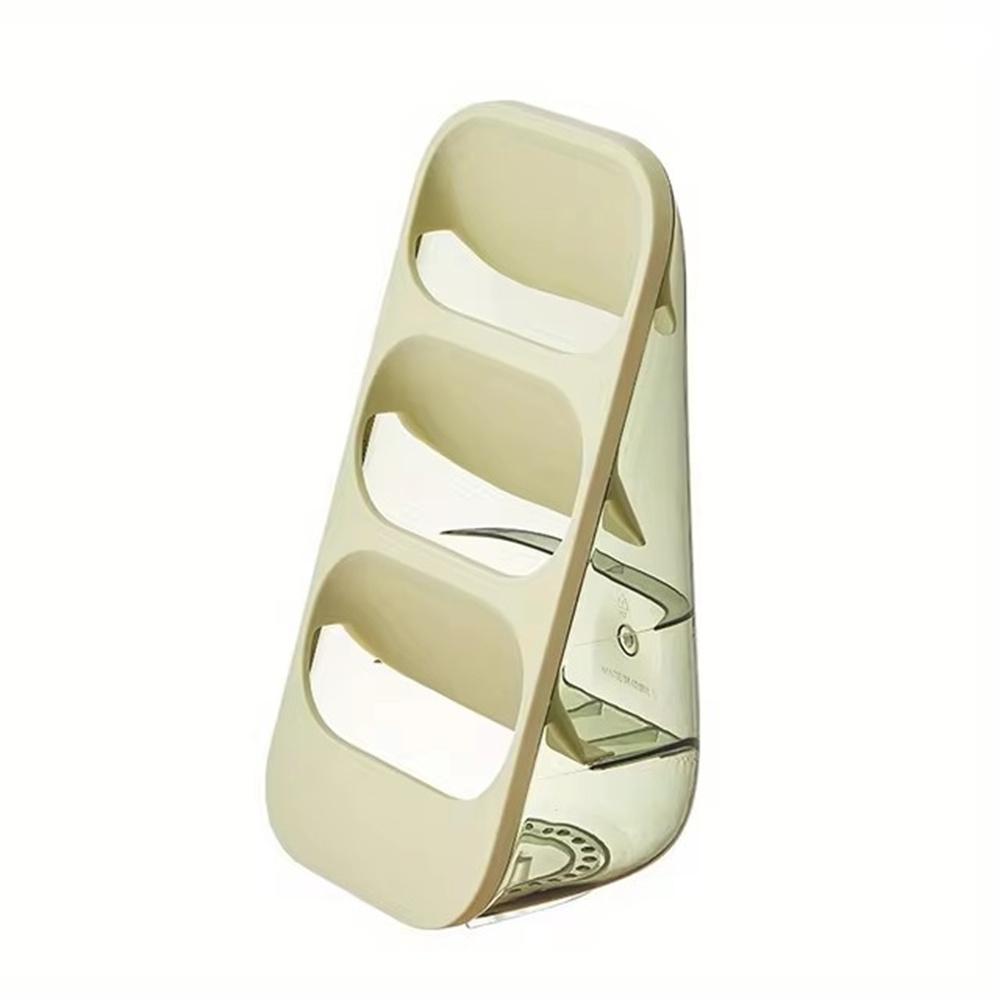 

3 Grids Storage Box Inclined insert Pet Spoon Makeup Brush Holder Desktop Tool Organizer Cosmetics Kitchen Office Supplies Rack