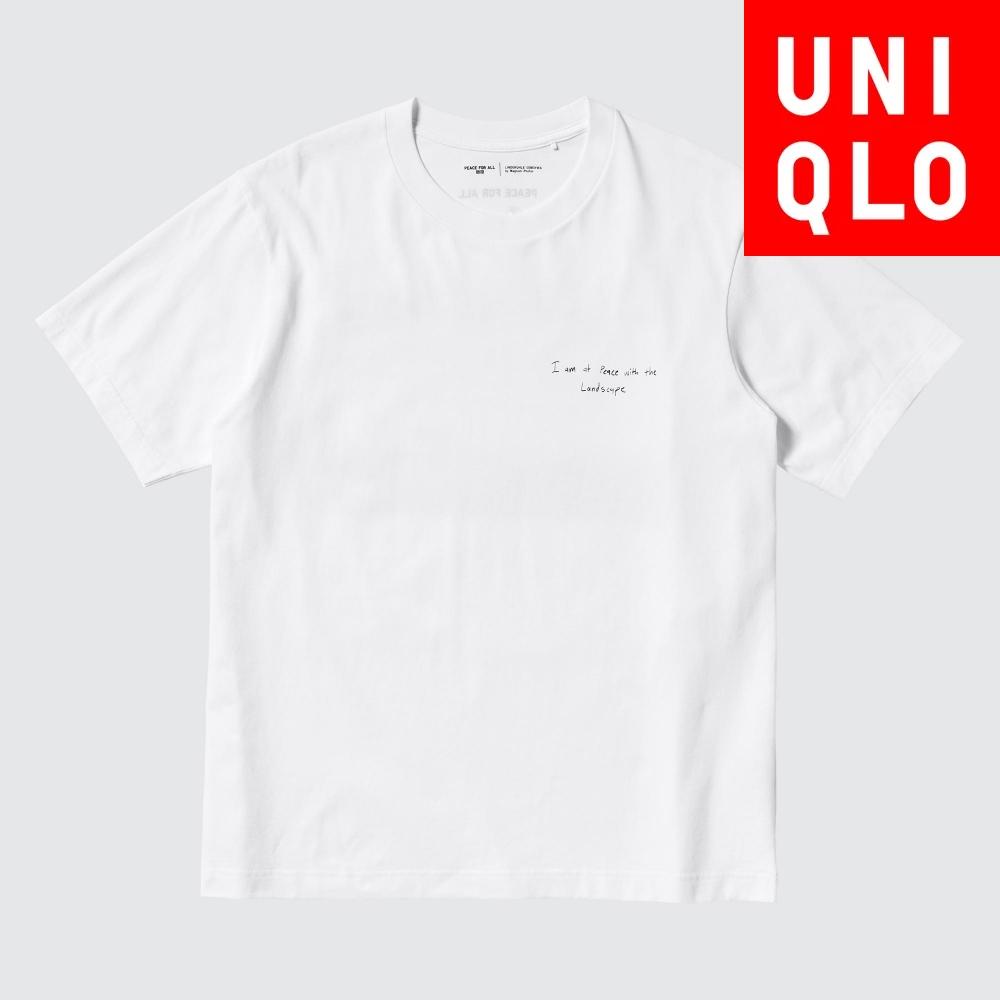 

Футболка Uniqlo Peace For All с рисунком, короткий рукав, стандартный крой, Magnum C 00 WHITE/UNISEX XS