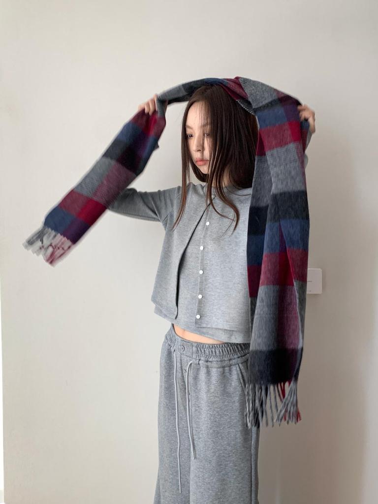 Dorothy Korean Design Air Cotton Buttoned Two-Piece Long Sleeve Women's Sweatshirt