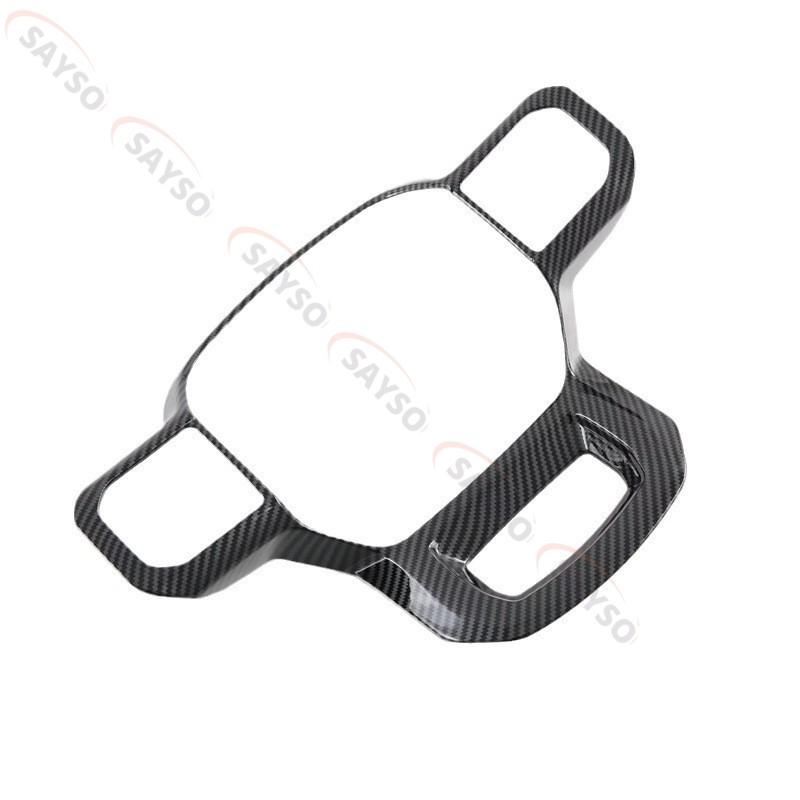 Autocollant de Garniture de Couvercle de Volant Motif Fibre de Carbone Pour Ford F150 2015-2020 Pour F250 F350 2017-2025 Accessoires Intérieurs