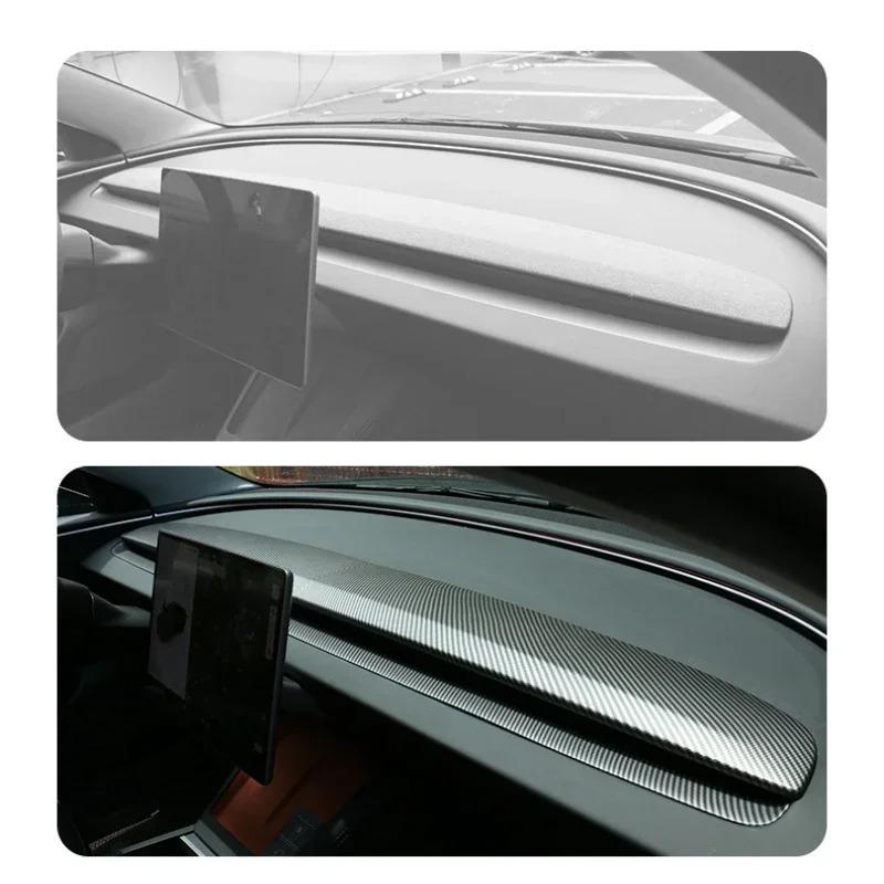 Dashboard Panel for Tesla Model 3 Highland Air Vents White Interior Decorative Shell Cover Sticker Trim Carbon Car Modifications