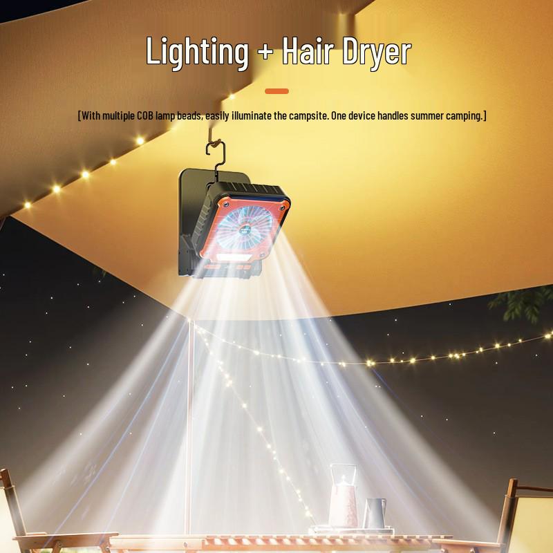 Multi-functional Solar-Powered Handheld Fan & Camping Light