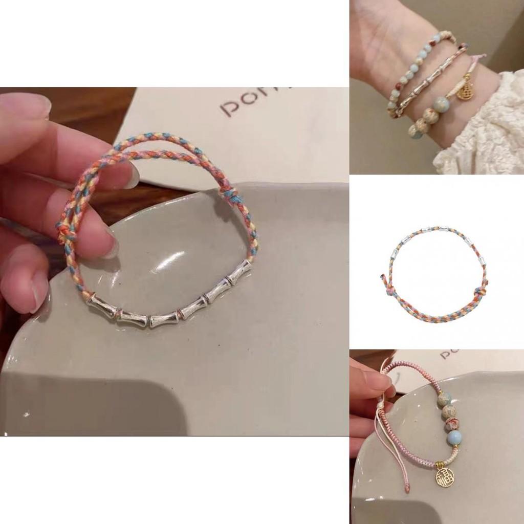 Exquisite New Chinese Bamboo Weave Women's Bracelet Vintage Minimalist Couples Fashion Jewelry 2024