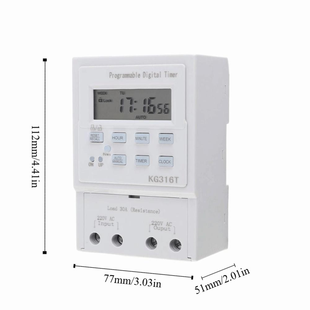 Microcomputer Programmable Timer 30A Time Control Switch Digital Timer Switch Daily Timer