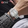 Luxury Square Fashion Man Wristwatch Waterproof Luminous Date Quartz Men's Watches Stainless Steel Men Watch Reloj