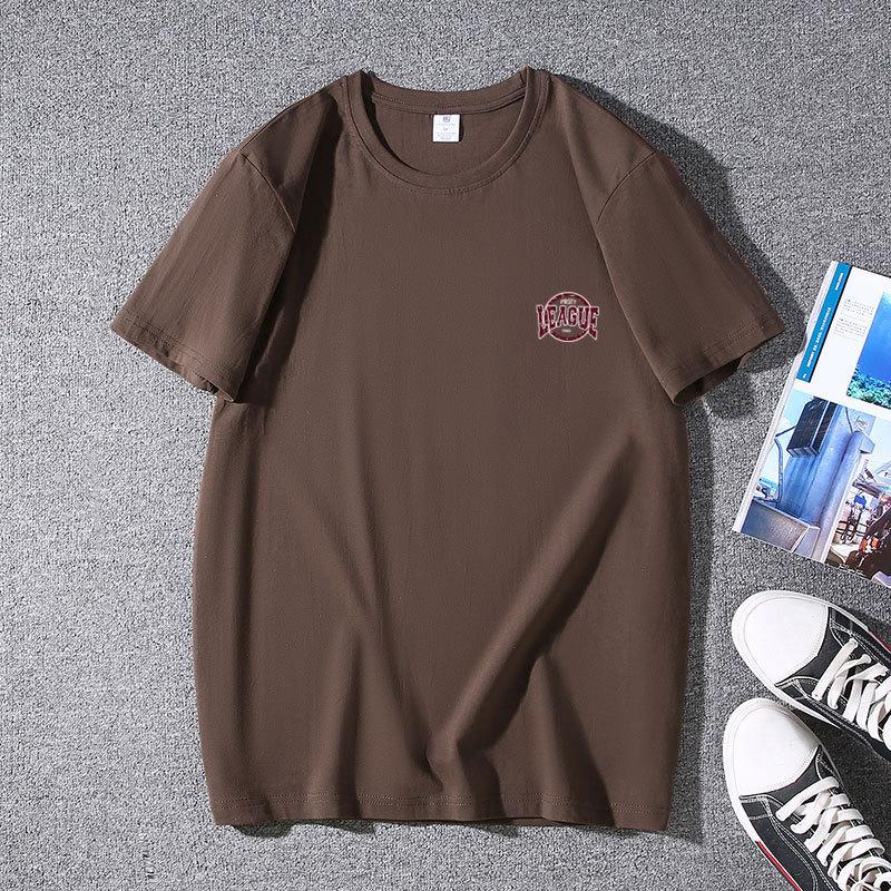 Men's Summer Casual Short Sleeve Men's Pure Cotton Breathable Plus Size T-shirt Men's Loose and Comfortable Round Neck Tee