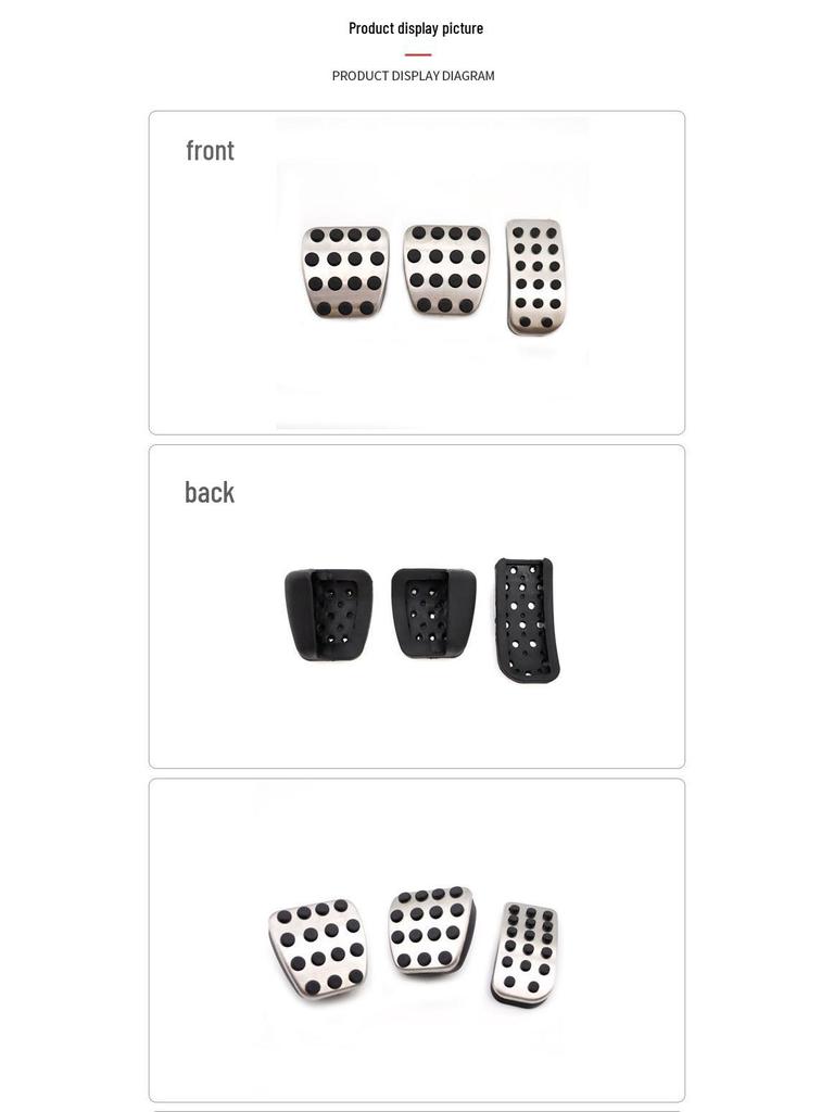 Mercedes-Benz Viano Vito Non-Slip Pedal Set: Accelerator, Brake & Rest Area