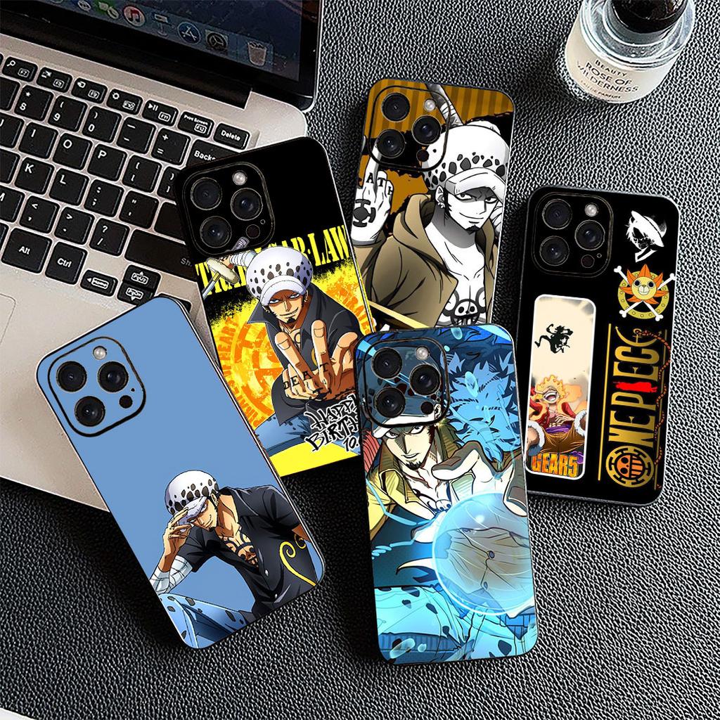 Cover for Samsung Galaxy S20 S22 S21 FE Ultra Plus A07 A17 A15 A16 A25 A57 A37 Phone Case Trafalgar Water Law One Piece Luffy